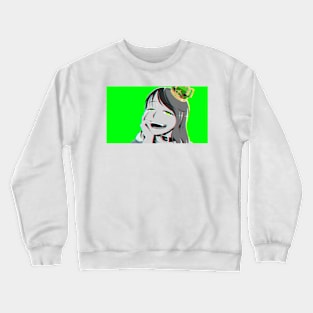 Hitori - You Are King Green CLEAN;GLITCH Crewneck Sweatshirt